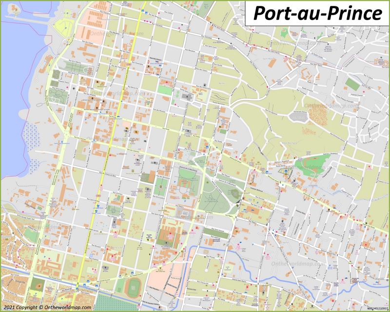 Port-au-Prince City Center Map
