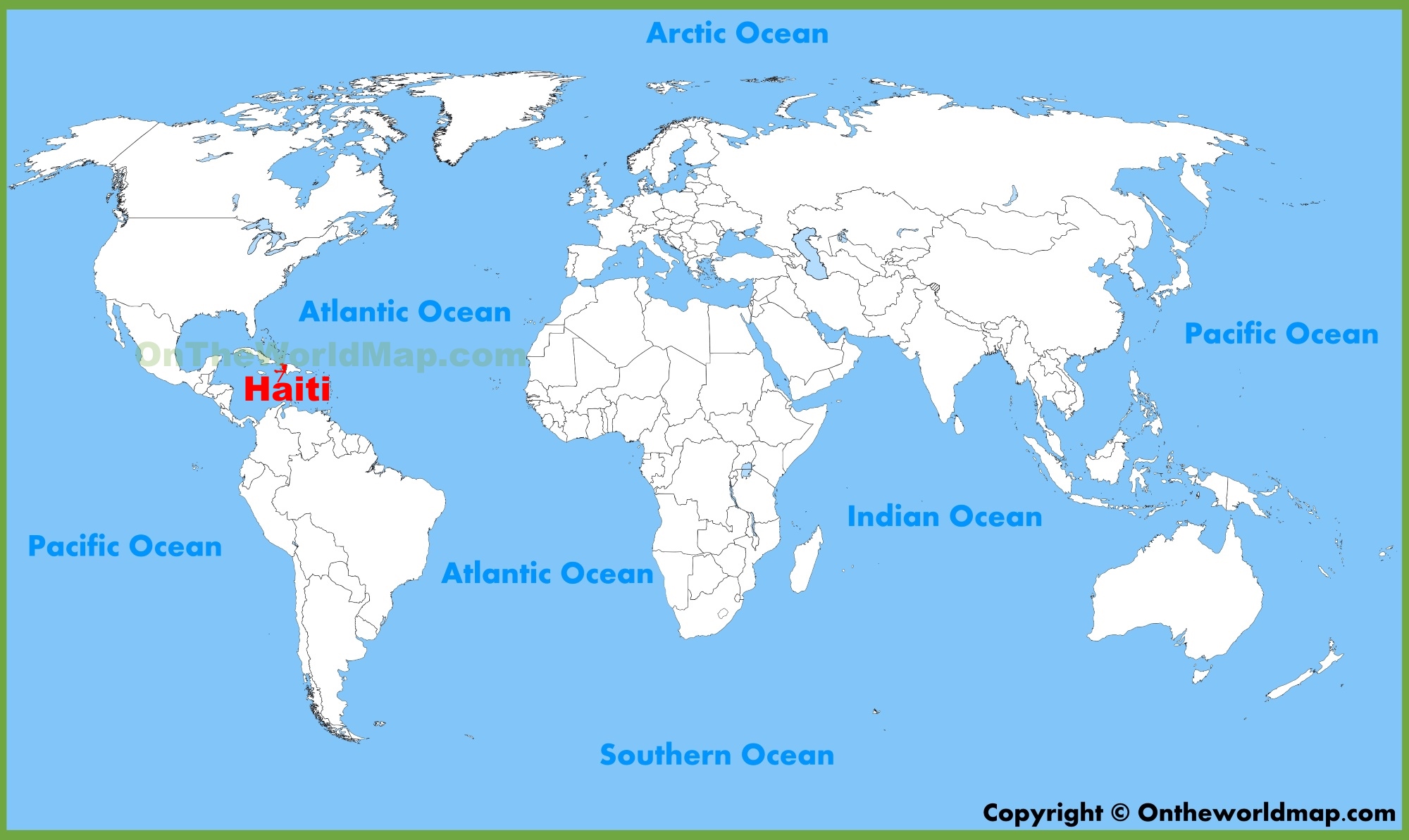 Haiti Location On The World Map Ontheworldmap Com   Haiti Location Map 