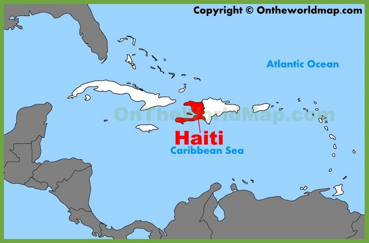 Haiti location on the Caribbean map