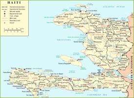 Haiti political map
