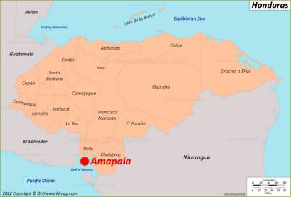 Amapala Location Map