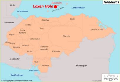 Coxen Hole Location Map