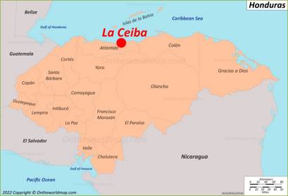 La Ceiba Location Map