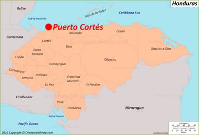 Puerto Cortés Location Map