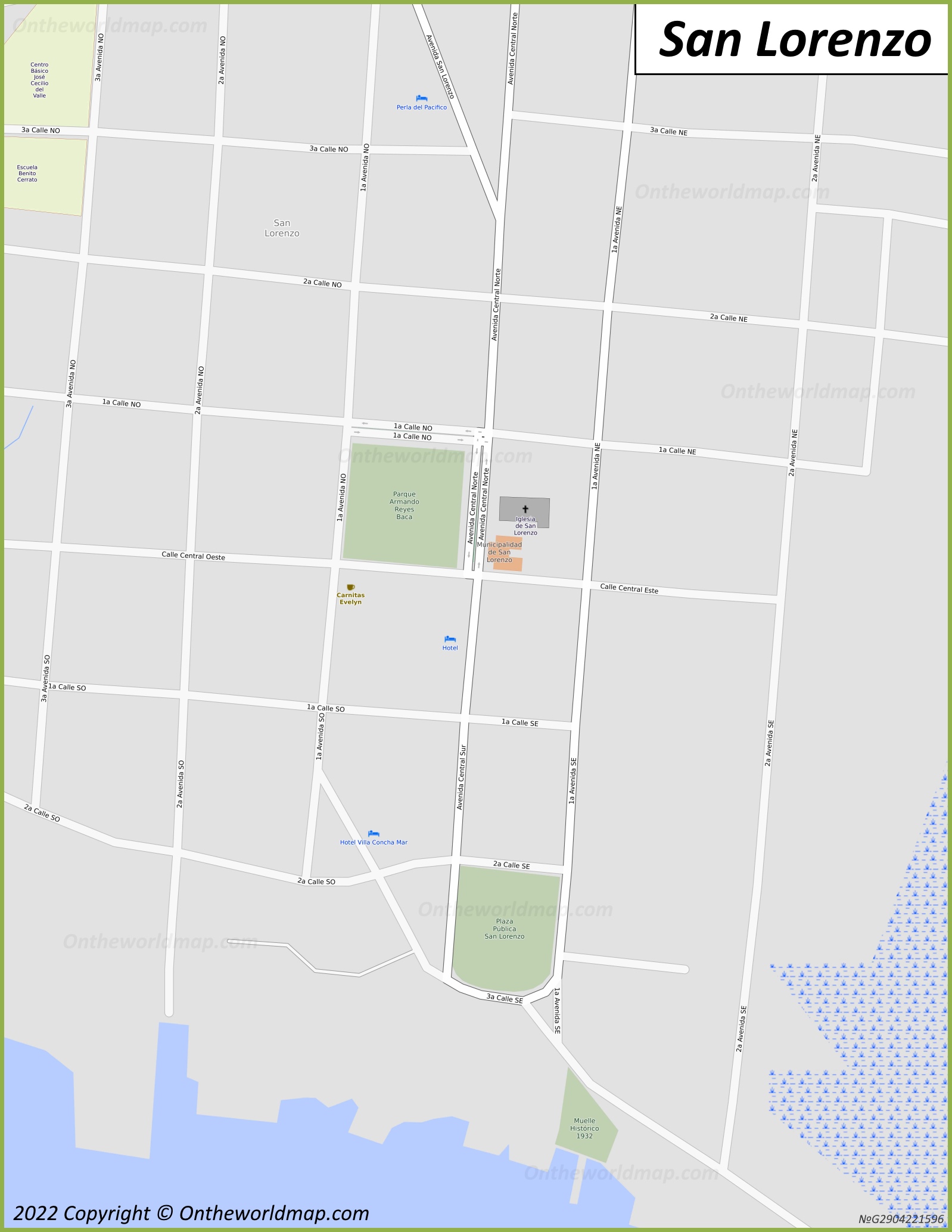San Lorenzo City Centre Map