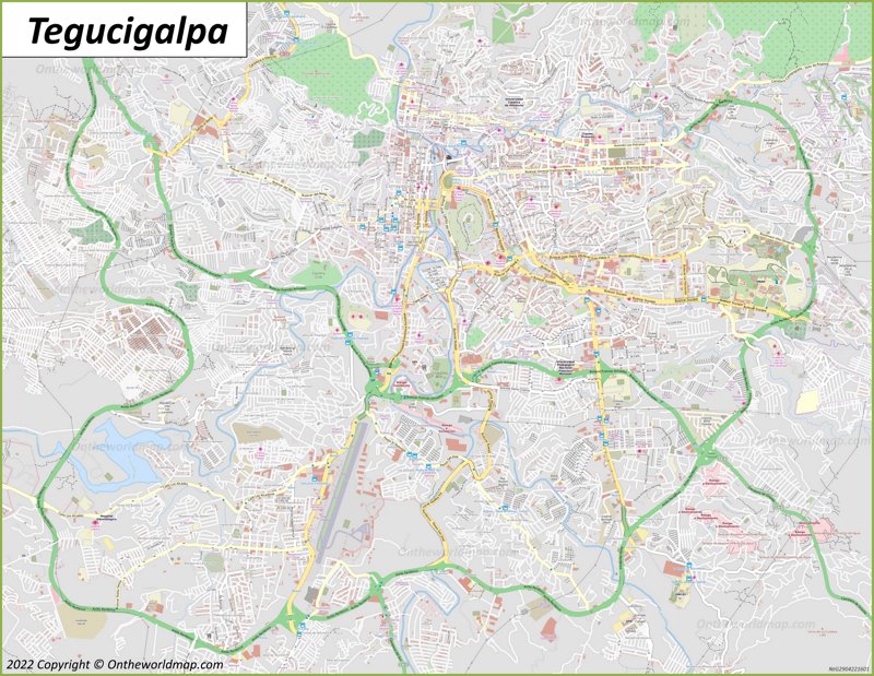 Mapa De Tegucigalpa Honduras Mapas Detallados De Tegucigalpa Detailed Map Of Tegucigalpa Max 