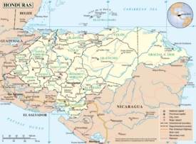 Honduras political map