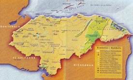 Honduras tourist map