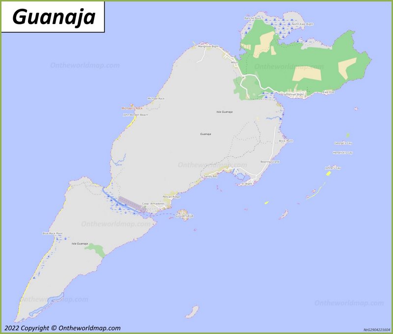 Map of Guanaja