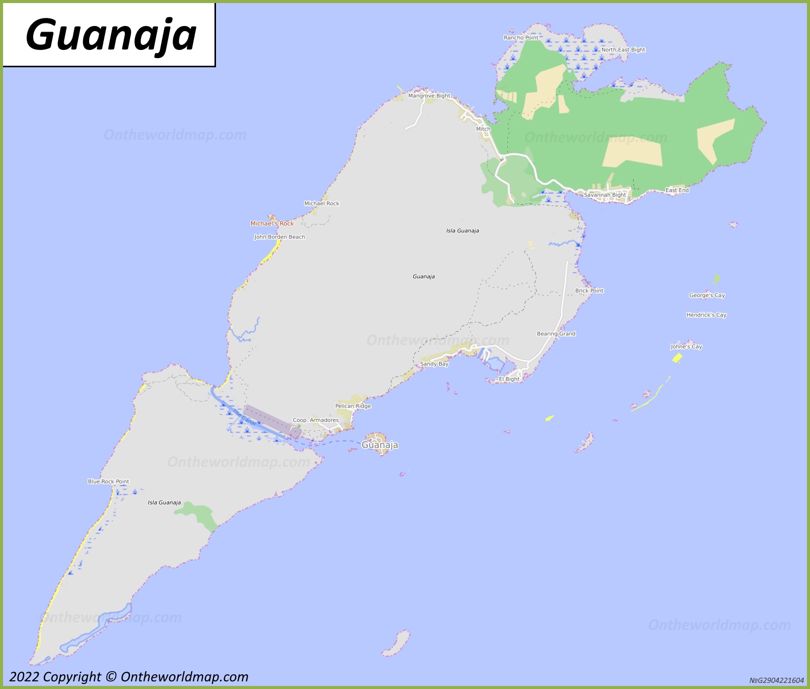 Map of Guanaja