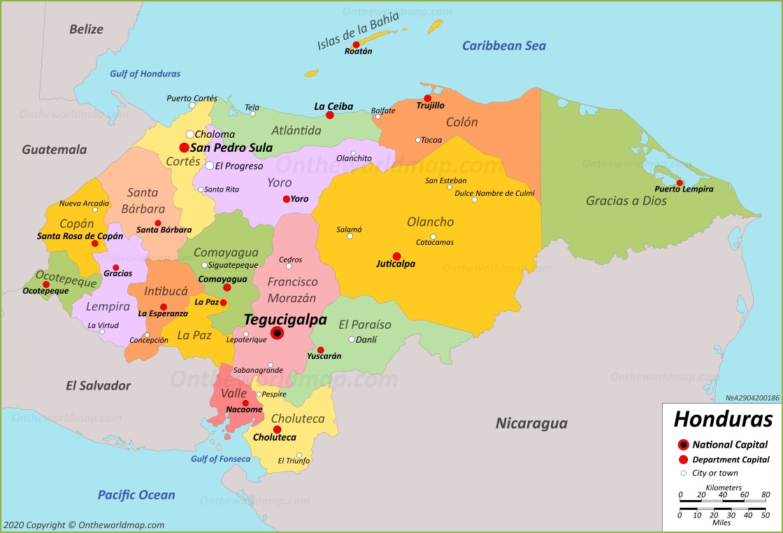 Honduras Carte Map Of Honduras Honduras Mapa Honduras Mapas - Bank2home.com