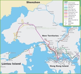 Hong Kong MTR map