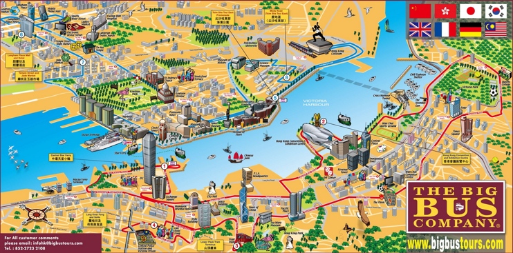 Hong Kong tourist map