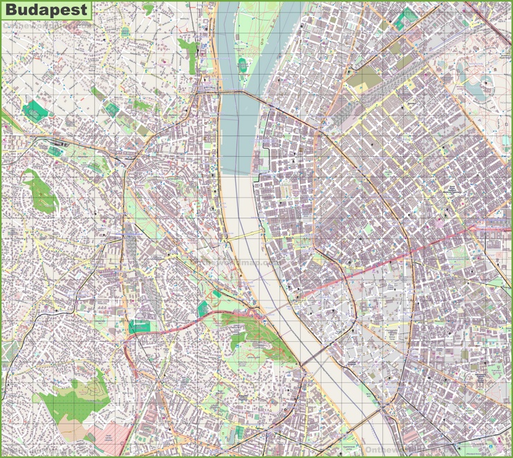 Budapest street map