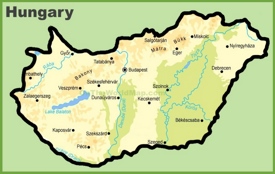 Hungary physical map