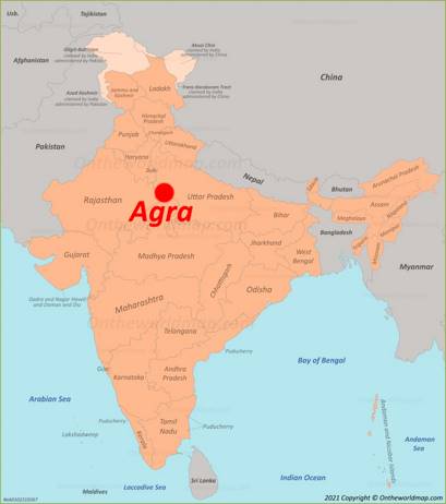 Agra Location Map