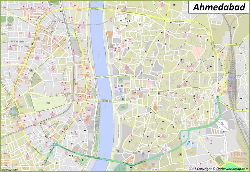 Ahmedabad City Center Map