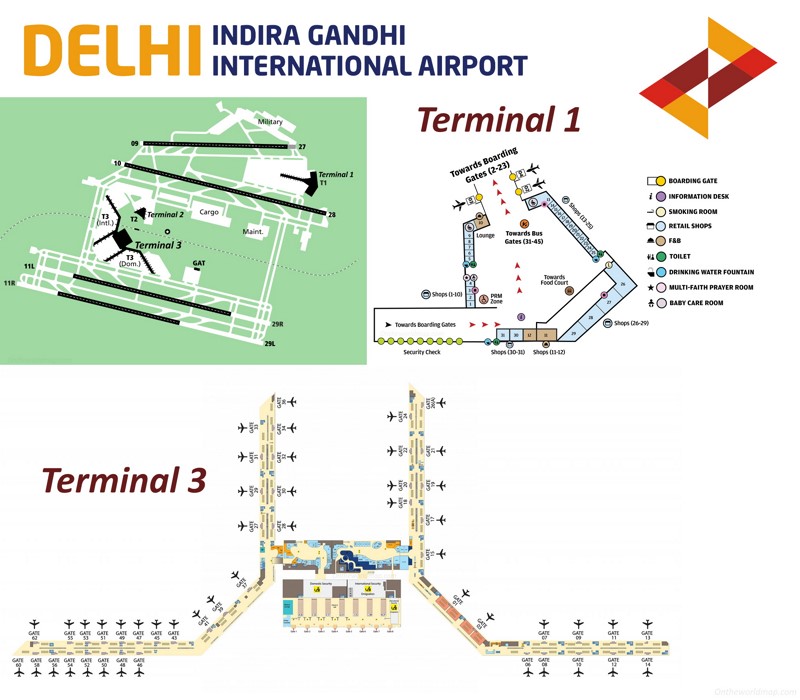 Indira Gandhi International Airport Map