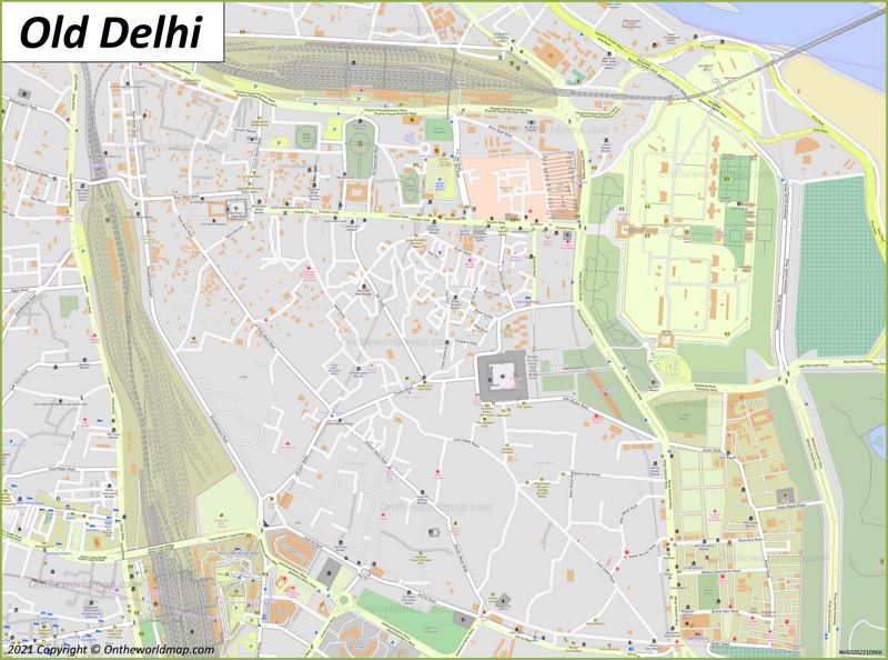 Map of Old Delhi