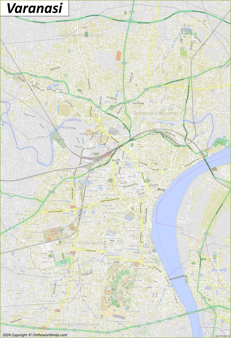 Map of Varanasi