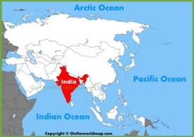 India location on the Asia map
