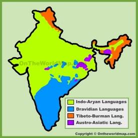 Map of languages in India
