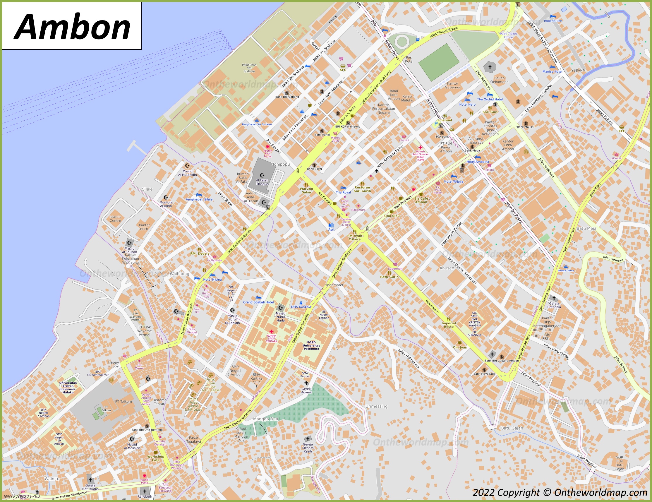 Ambon City Centre Map