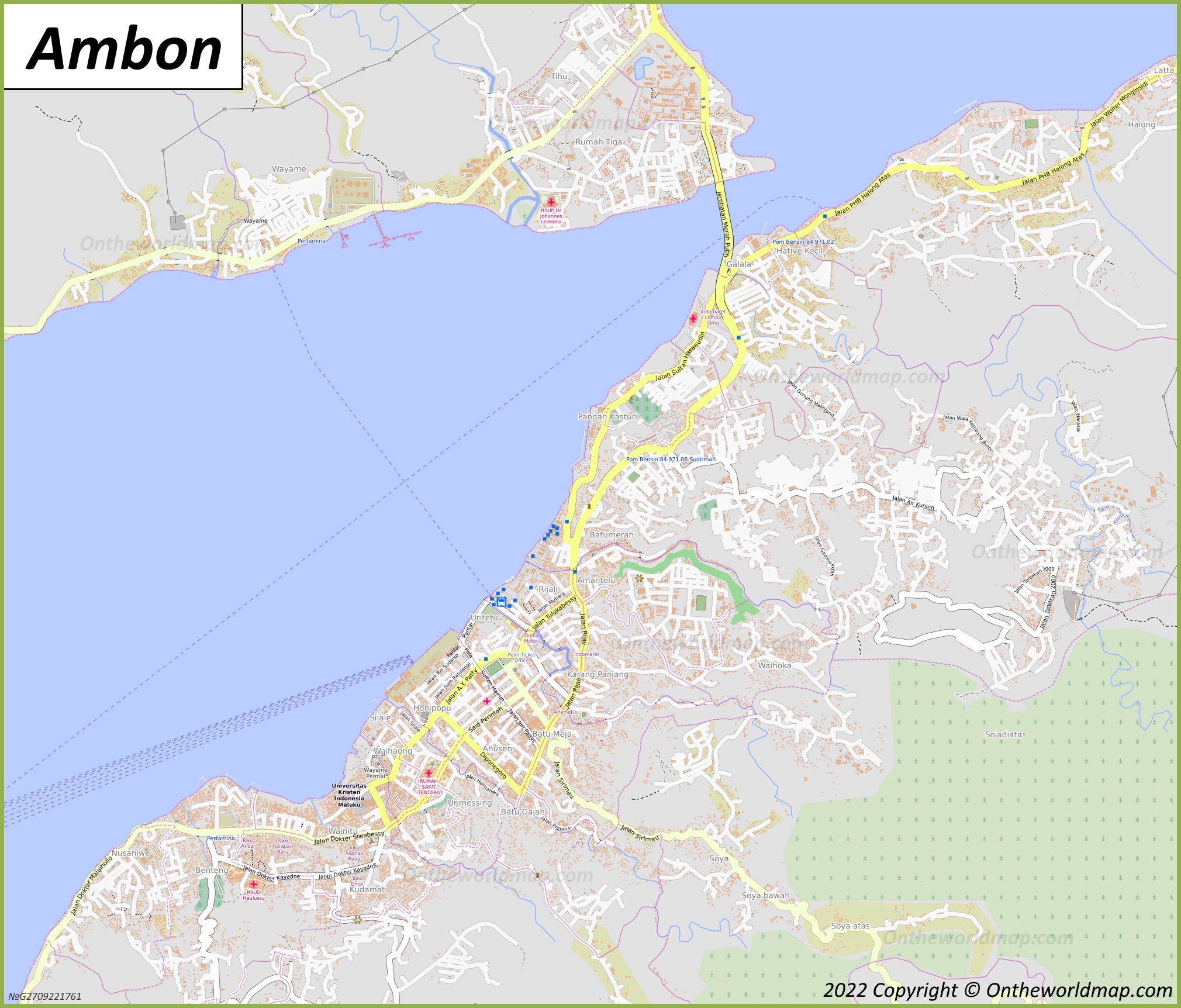 Map of Ambon City