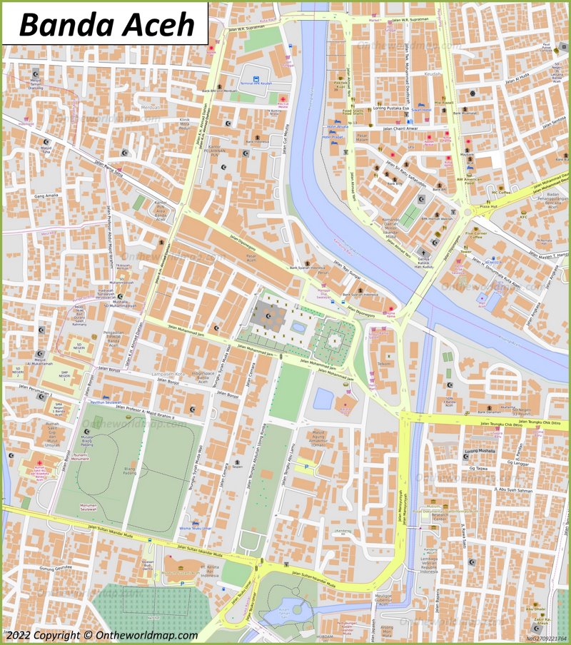 Banda Aceh Map | Indonesia | Detailed Maps of Banda Aceh