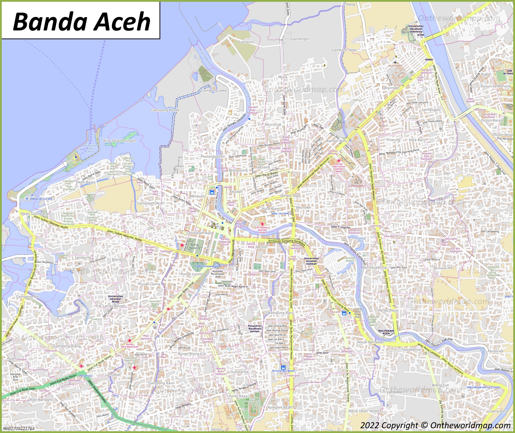 Map of Banda Aceh