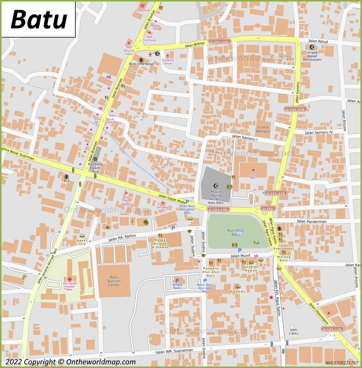 Batu City Centre Map