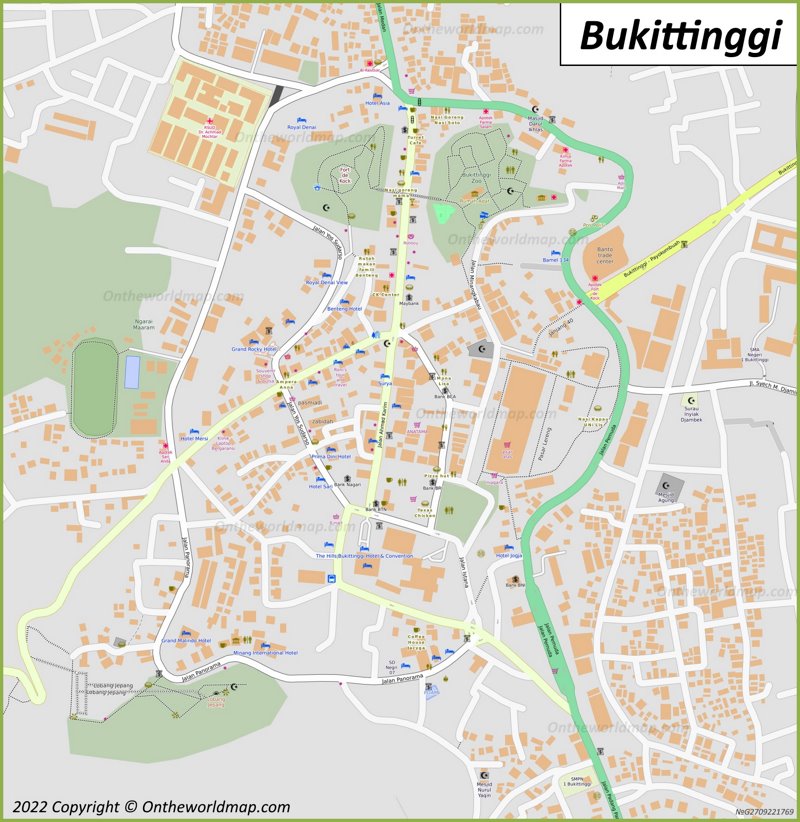 Bukittinggi Map | Indonesia | Detailed Maps of Bukittinggi