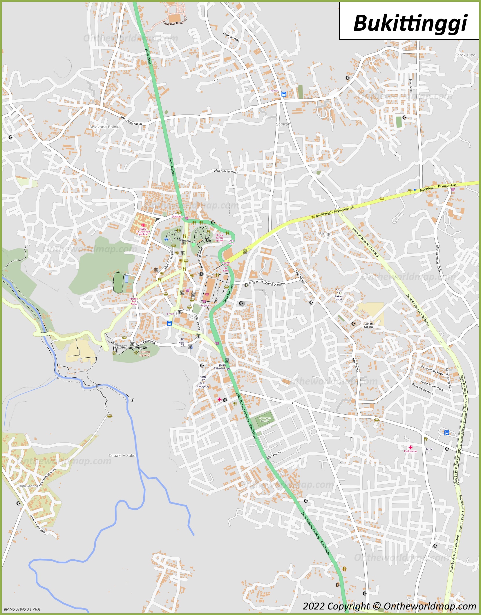 Map of Bukittinggi