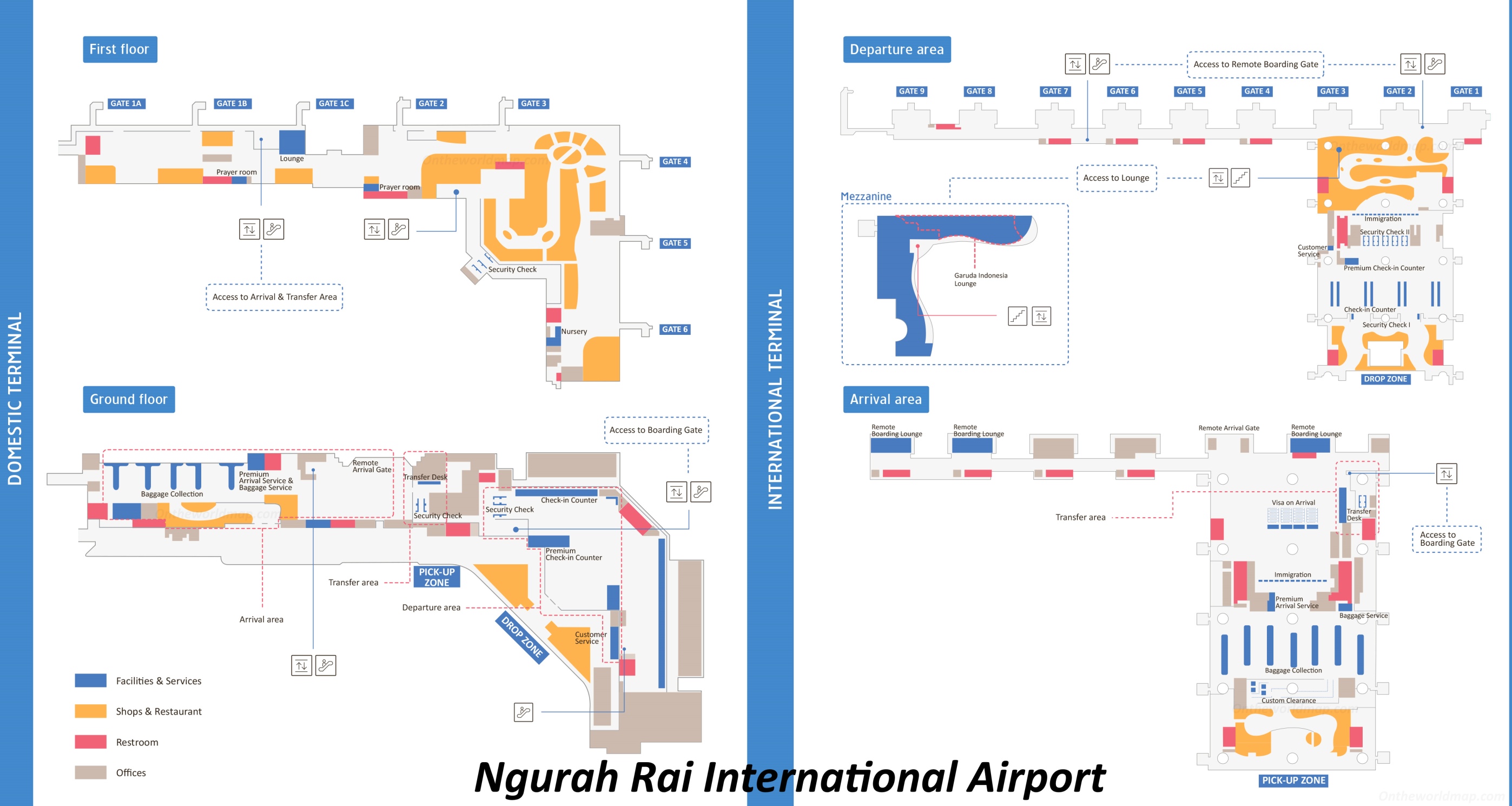 Denpasar Airport Map Ngurah Rai International Airport Bali 