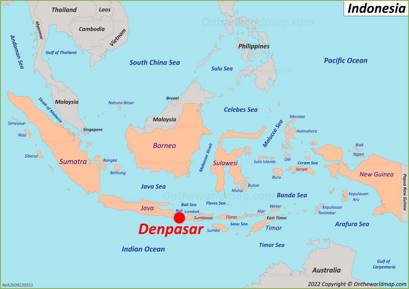 Denpasar Location Map