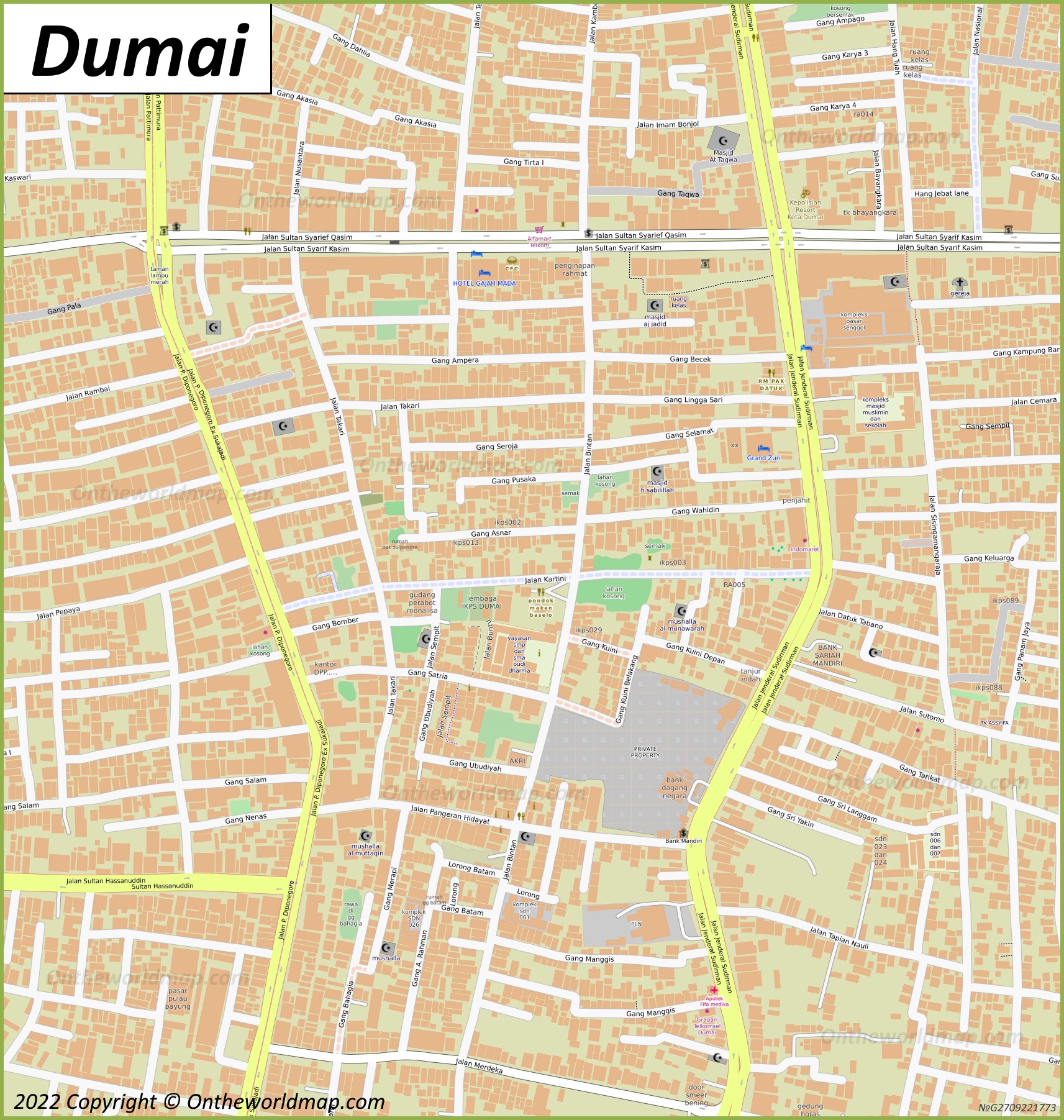 Dumai City Centre Map