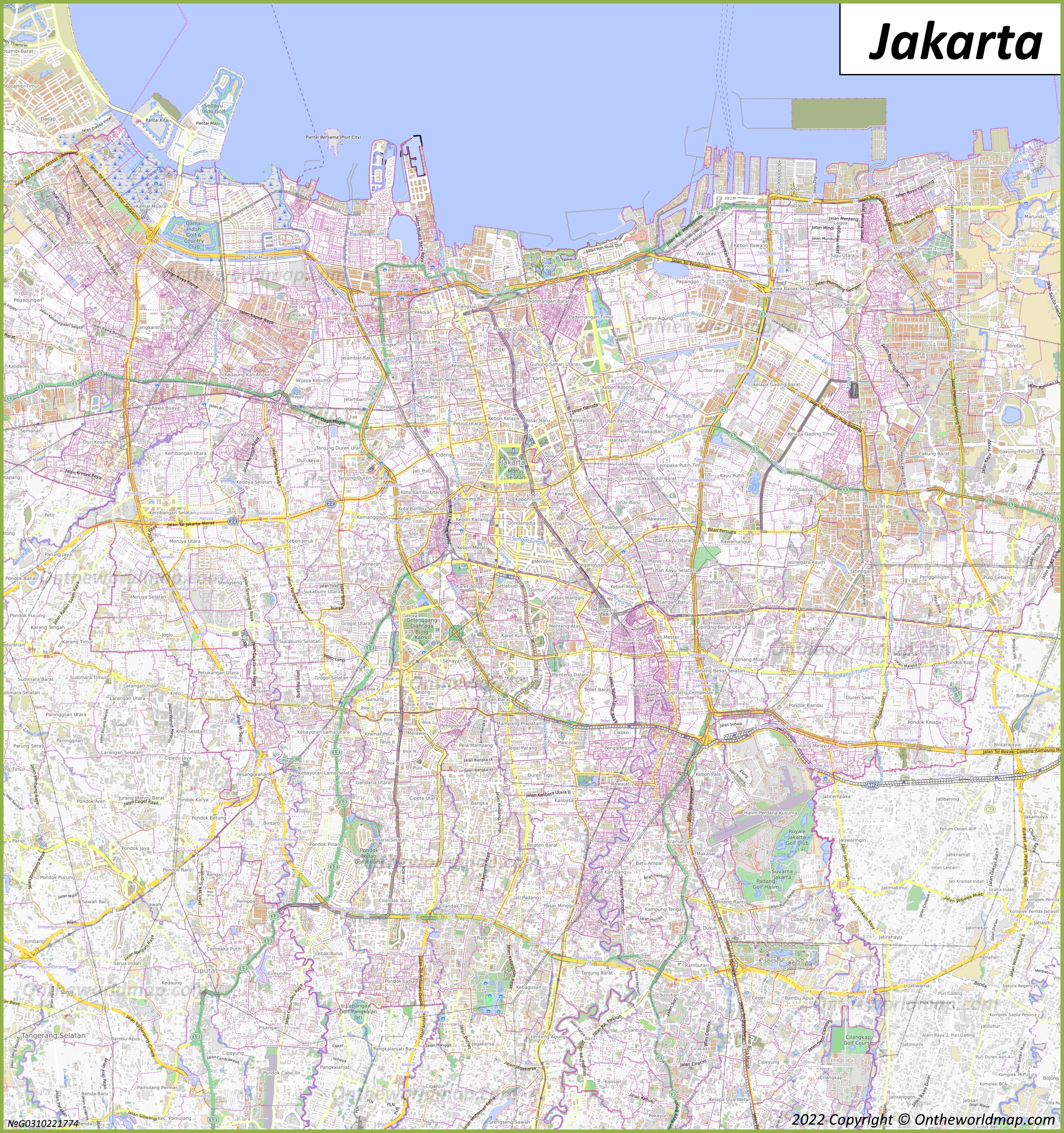 Map of Jakarta