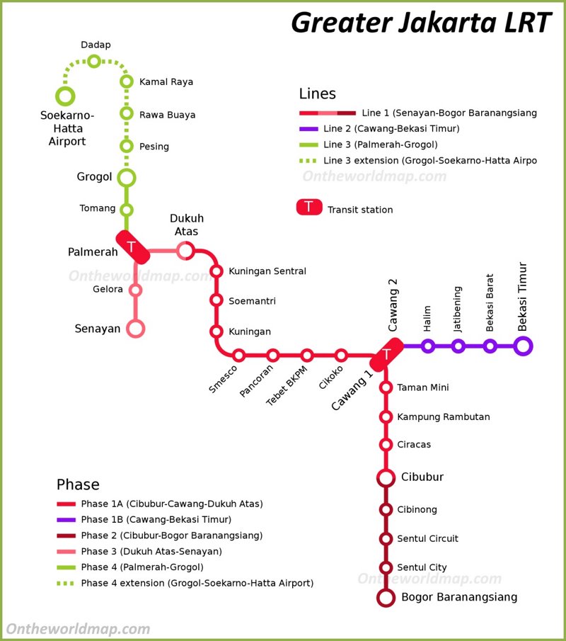 Jakarta LRT Map