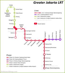 Jakarta LRT Map