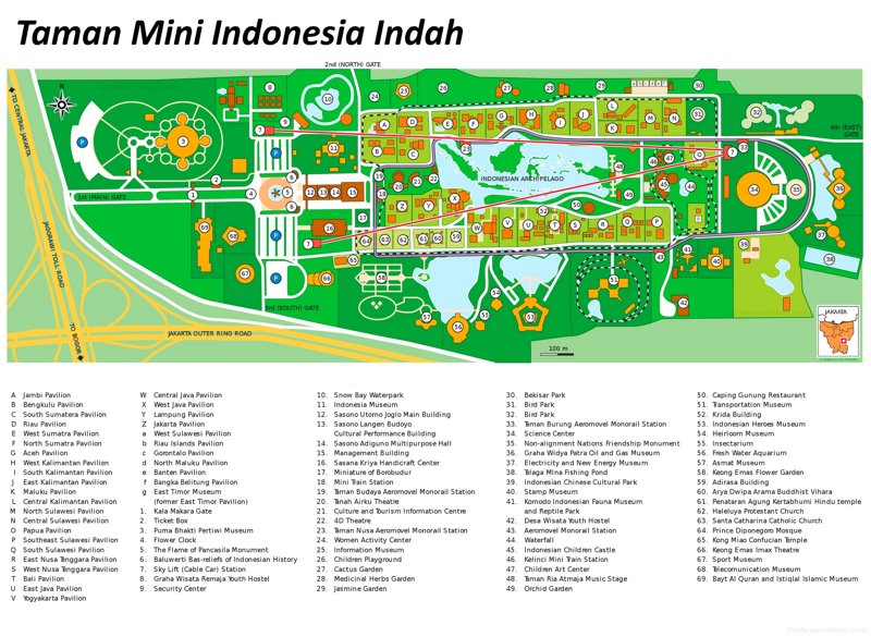 Taman Mini Indonesia Indah Map