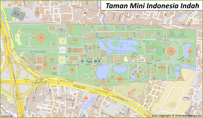 Detailed Map Of Taman Mini Indonesia Indah