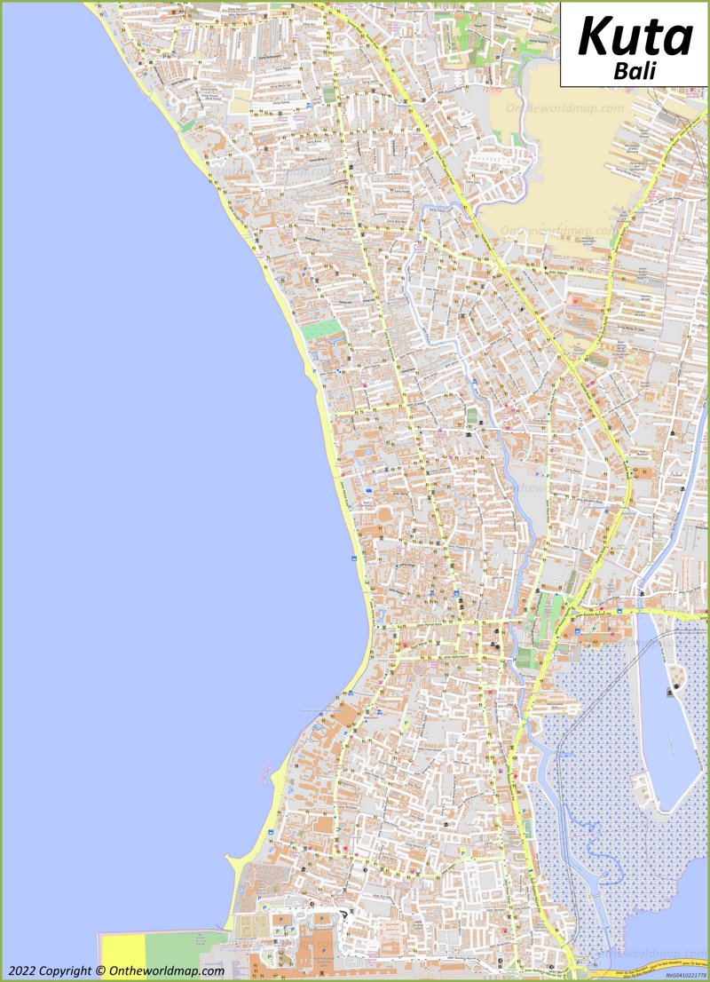 Kuta Map Bali Indonesia Detailed Maps Of Kuta 