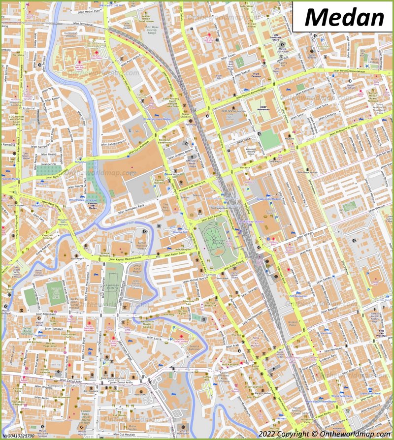 Medan Map Indonesia Detailed Maps Of Medan   Medan City Centre Map Max 