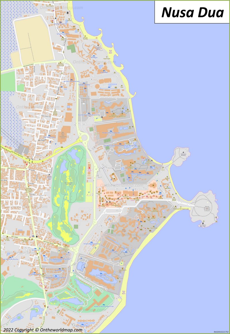 Nusa Dua Map Bali Indonesia Detailed Maps Of Nusa Dua   Nusa Dua Town Centre Map Max 