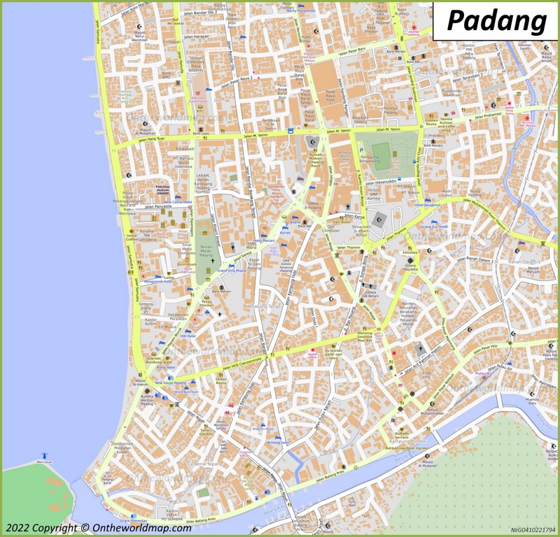 Padang Map | Indonesia | Detailed Maps of Padang