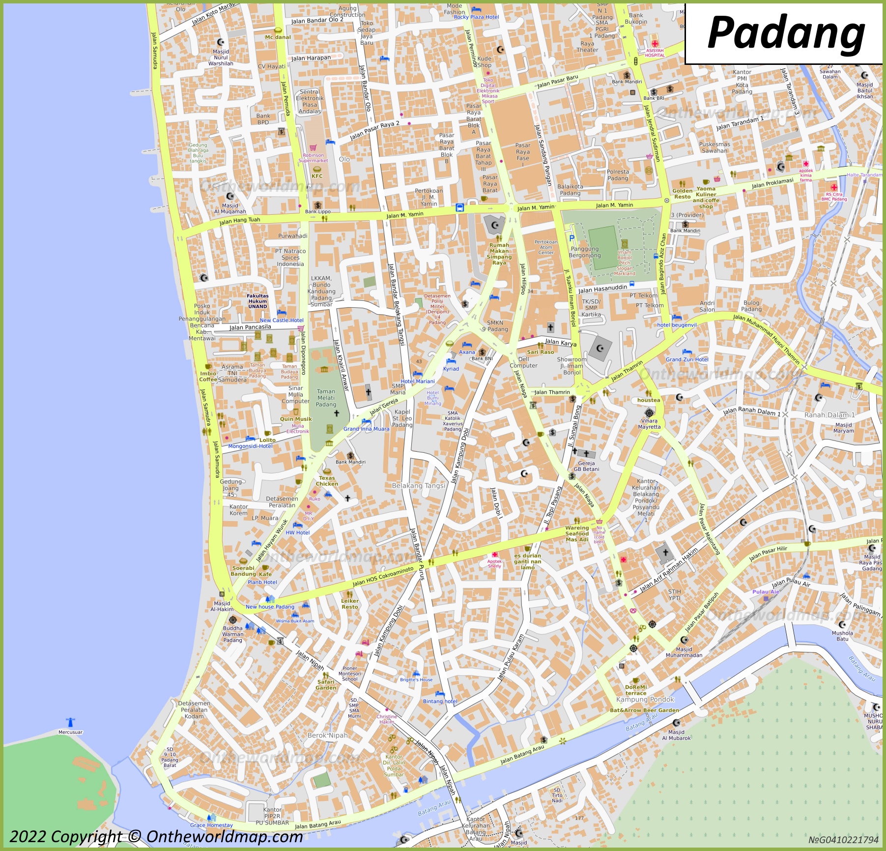 Padang City Centre Map