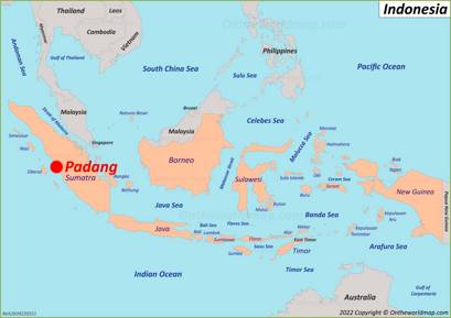 Padang Location Map