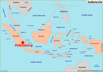 Palembang Location Map