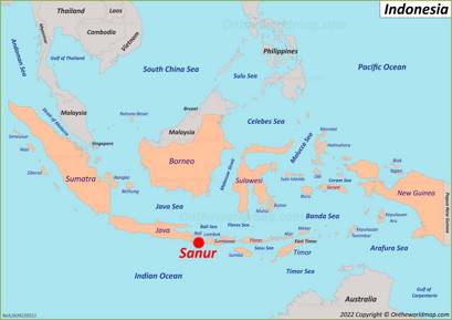 Sanur Location Map
