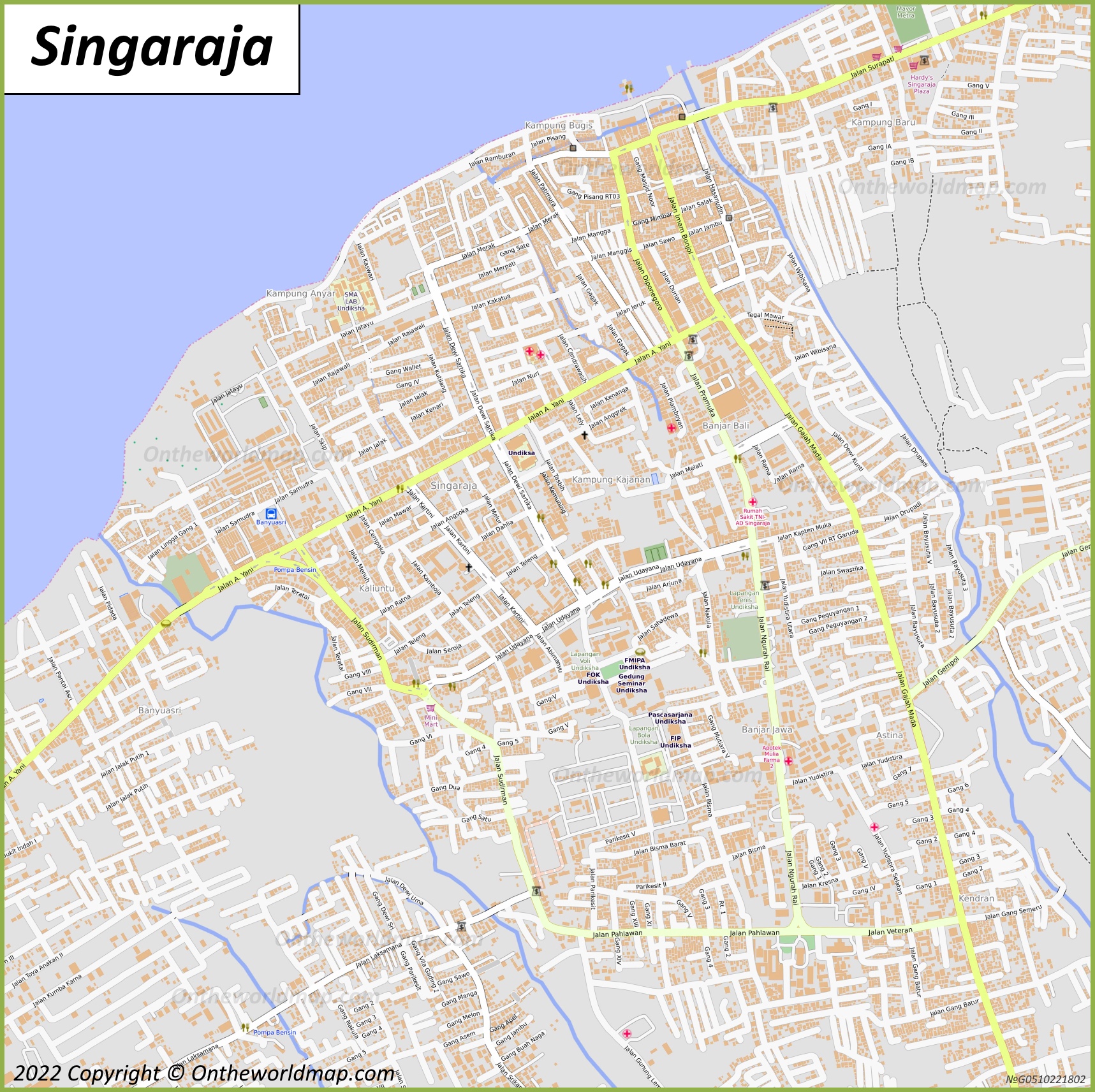 Map of Singaraja